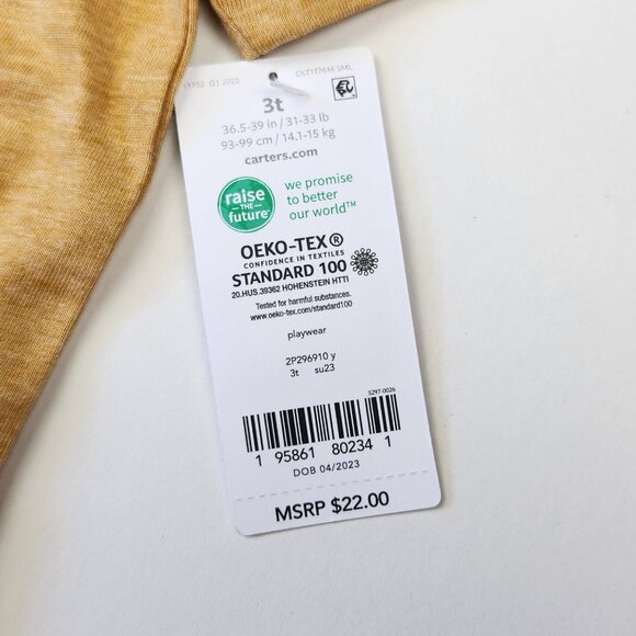 NWT Carter's Soft Stretchy Short Sleeve Polo Shirt 3T - Picture 5 of 7